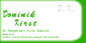 dominik kirst business card